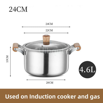 Double-Bottom Stainless Steel Soup Pot