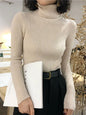 Slim Fit Turtleneck Sweater for Women