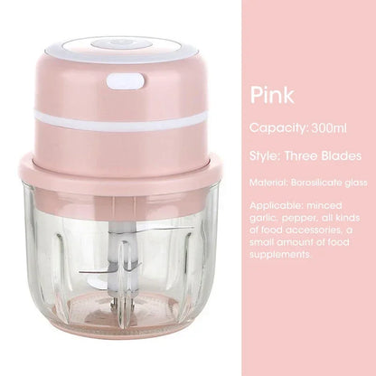 300ML USB Electric Garlic Chopper – Mini Food Crusher