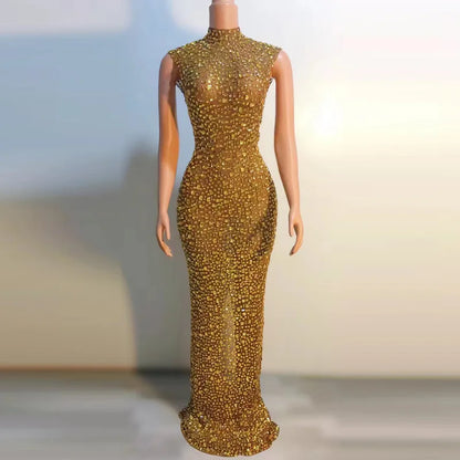 Elegant Luxury Crystal Long Prom & Party Dress