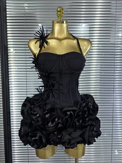 Women’s Halter Floral Two-Piece Mini Dress