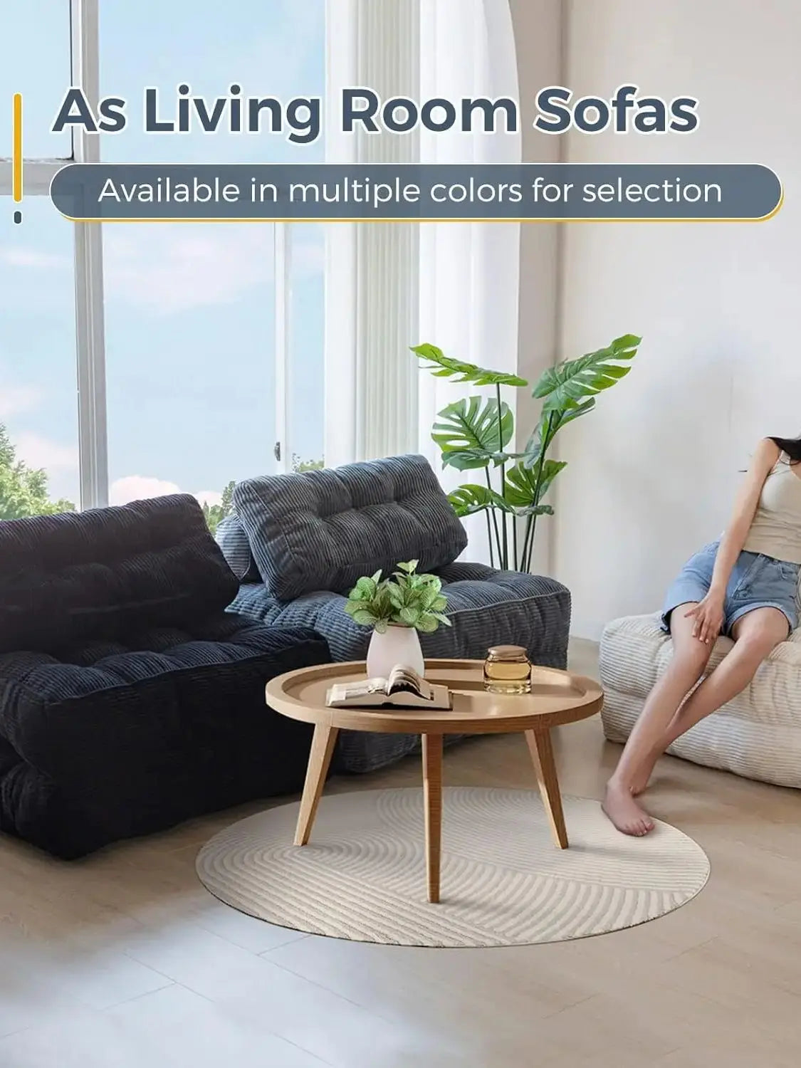 Minimalist Floor Sofa with Vacuum Compression