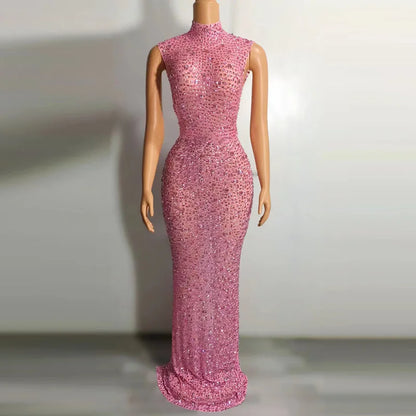 Elegant Luxury Crystal Long Prom & Party Dress