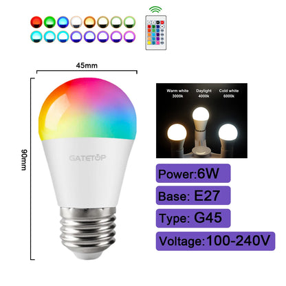 Smart RGBW LED Bulb with Remote Control