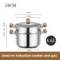 Double-Bottom Stainless Steel Soup Pot