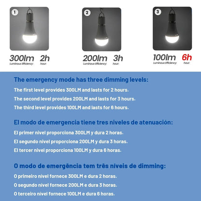 Rechargeable LED Emergency Bulb