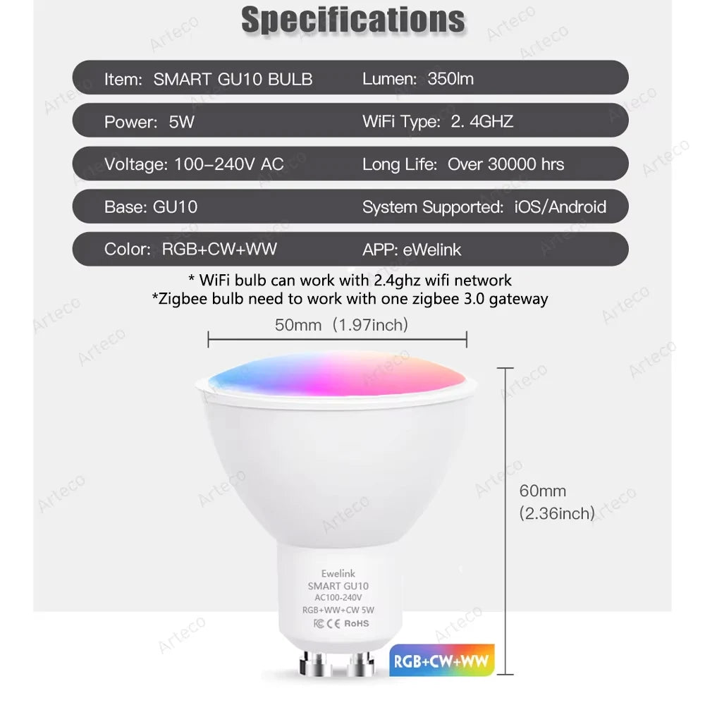 Zigbee Smart RGB LED Bulb