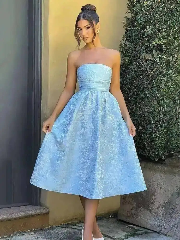 Townlike 2024 Jacquard Wrap Mini Dress for Women