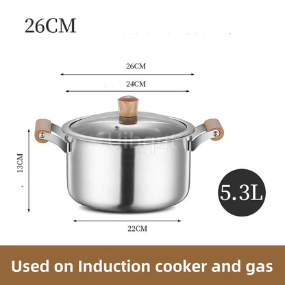 Double-Bottom Stainless Steel Soup Pot