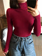 Slim Fit Turtleneck Sweater for Women