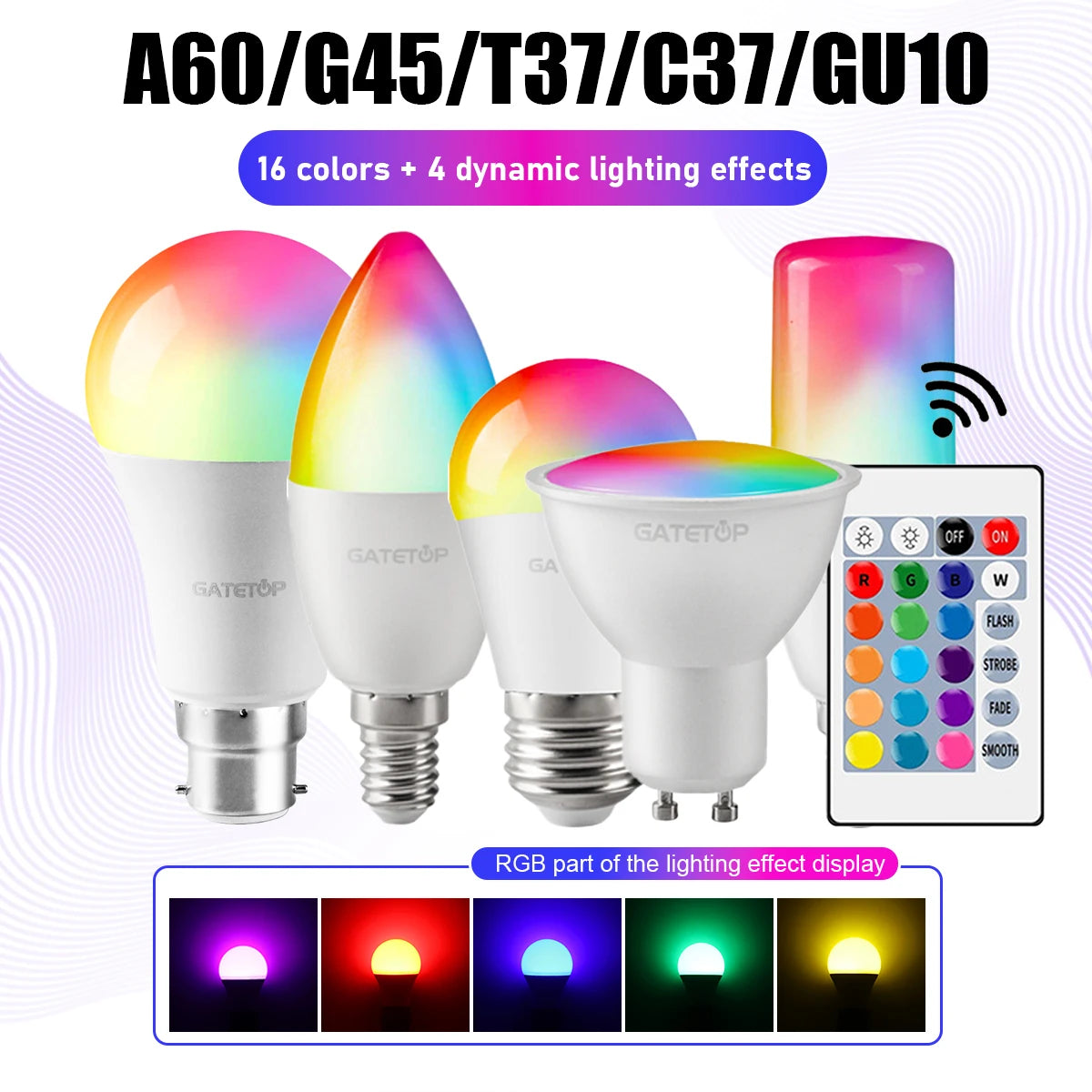Smart RGBW LED Bulb with Remote Control