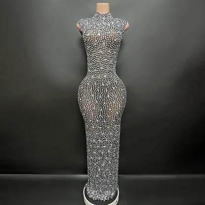 Elegant Luxury Crystal Long Prom & Party Dress
