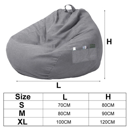 Large Soft Fluffy Bean Bag Sofa Cover