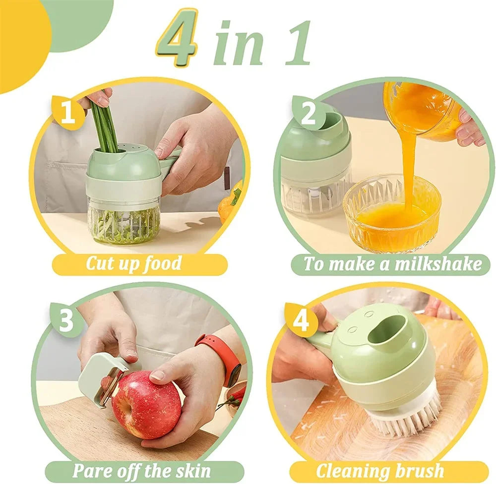 Wireless Electric Food Chopper & Cutter Set