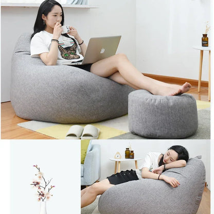 Large Soft Fluffy Bean Bag Sofa Cover
