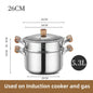 Double-Bottom Stainless Steel Soup Pot