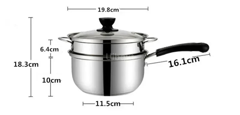 Double-Bottom Stainless Steel Soup Pot