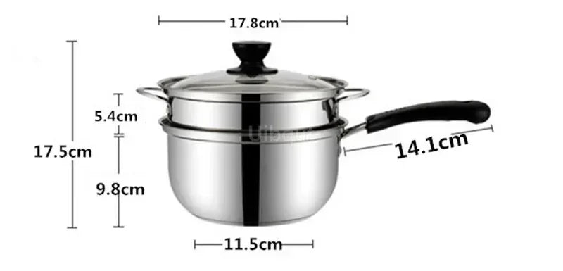 Double-Bottom Stainless Steel Soup Pot