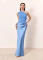 Luxury Ruched Satin Maxi Gown