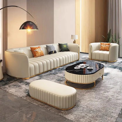 Luxury Leather Sofa for Small Living Room