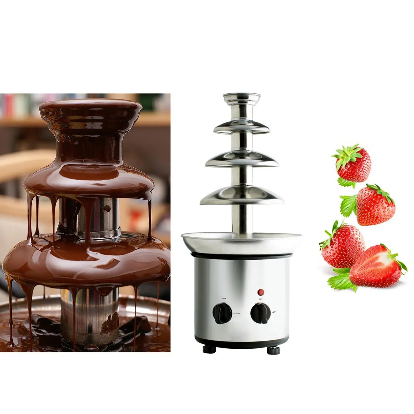 Stainless Steel Chocolate Fondue Fountain