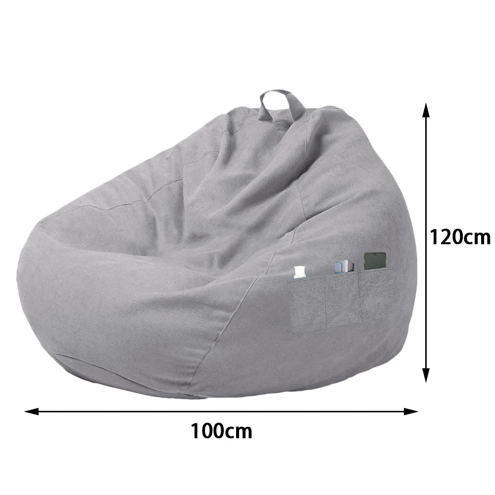 Large Soft Fluffy Bean Bag Sofa Cover