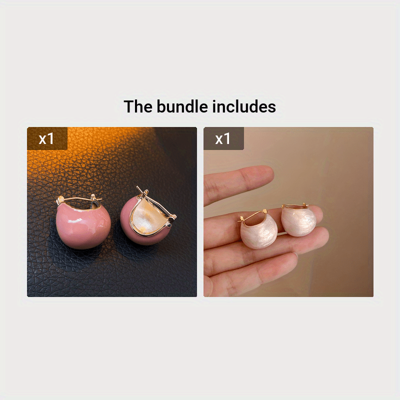 Chunky Enamel Hoop Earrings