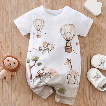 Soft Cartoon Romper for Baby Boys