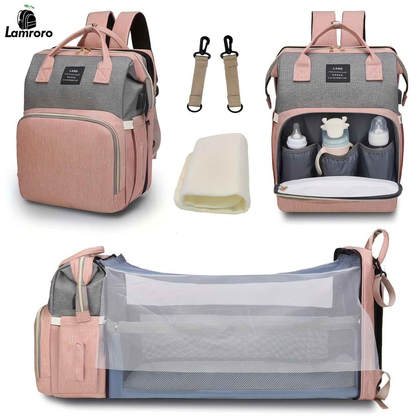 Lamroro Diaper Bag Backpack