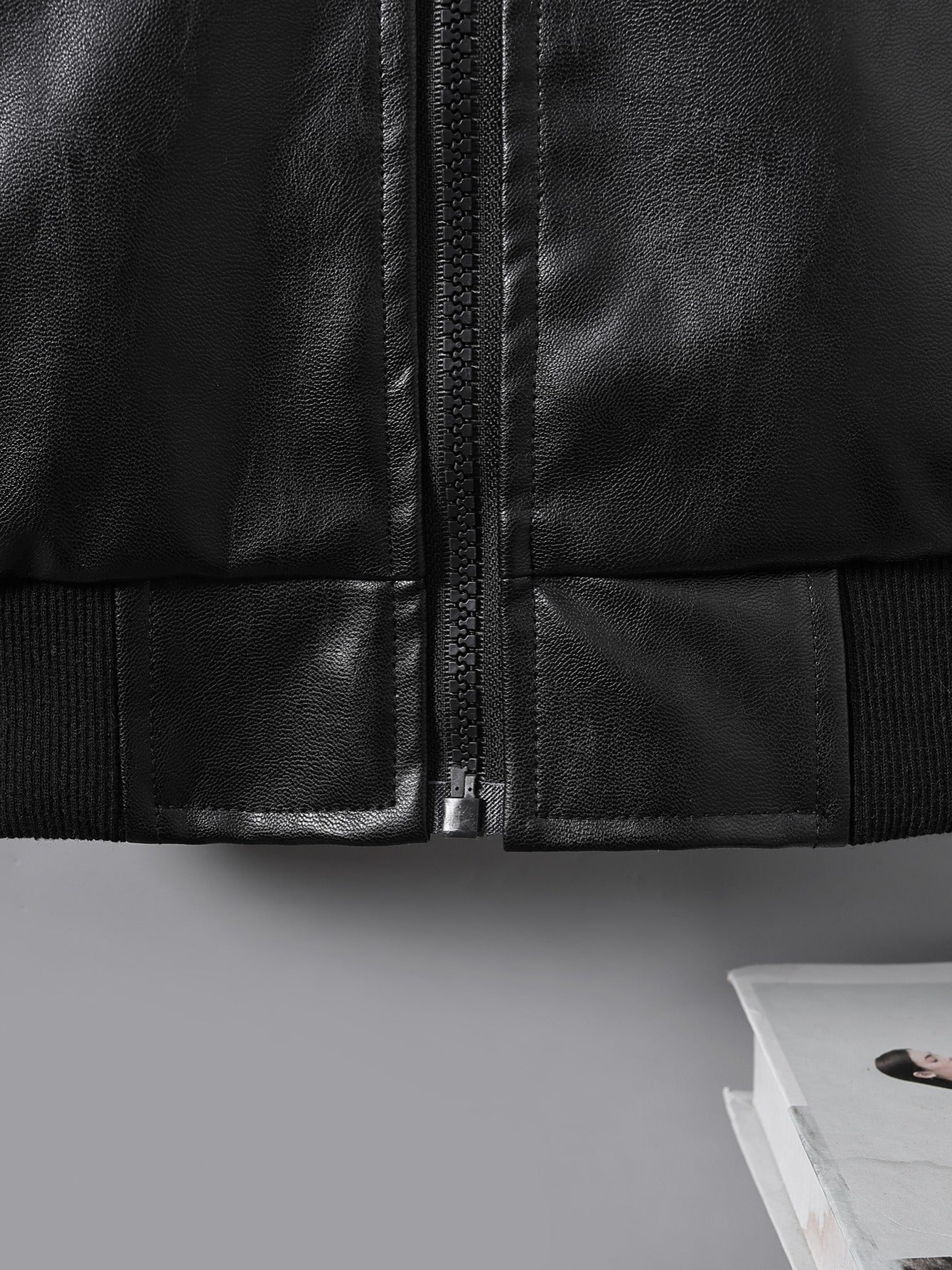 Boys Faux Leather Winter Jacket