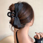 Large Black Bow Hair Claw Clip