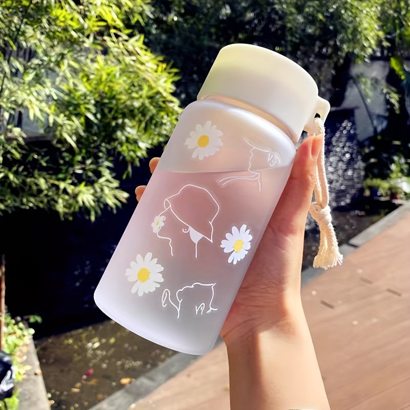 Daisy Frosted Water Bottle