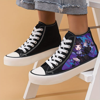 Printed Anime High-Top Sneakers