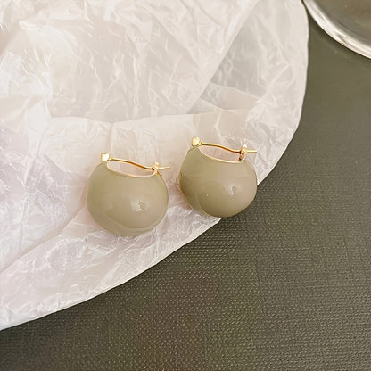 Chunky Enamel Hoop Earrings