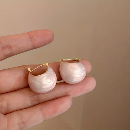 Chunky Enamel Hoop Earrings